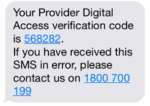 SMS code