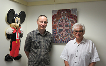 Dr Andrew Binns with GP registrar Dr Noah Verderio