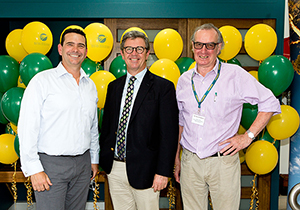 CEO Richard Colbran with Dr David Gillespie MP and Dr Ian Cameron at the the official opening