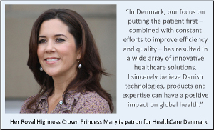 Her Royal Highness Crown Princess Mary, Patron of Healthcare Denmark