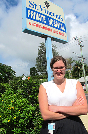 University of Sydney 3rd year medicine student Sophie Wagner… her second practicum placement of 2017 was in the surgery departments at St Vincent’s Private Hospital and Lismore Base Hospital.
