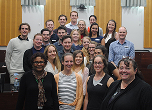 Third year group of UOW students