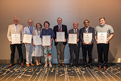 The photo features (L-R): Dr Ian Falson from Ballina, Dr Mark Rikard-Bell from Muswellbrook, Dr Delma Mullins from Muswellbrook, Dr Neroli Lawrence from South Grafton, Dr Richard Abbott from Scone, Dr Peter Lee from Singleton, Dr Anil Thakur from Maclean and Dr Chris McKenzie from Ballina. Photo provided by NSW RDN