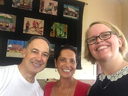 Dr Sally Butchers with dance teachers, Martin and Heather Elphinstone